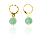 Aros Argolla Jade 8mm Enchapado Oro 18K 1