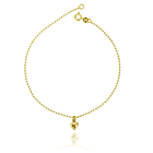 Tobillera Mini Beads Corazón Enchapado Oro 18K 1