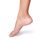 Tobillera Mini Beads Corazón Enchapado Oro 18K 2