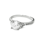 Anillo Circón Blanco Triqueta Plata Fin 925 1