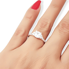 Anillo Circón Blanco Triqueta Plata Fin 925 2