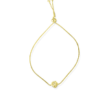 Pulsera Corazón Circón Veneciana Enchapado Oro 18K Ajustable 3