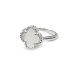 Anillo Trébol Nácar Plata Fina 925 1