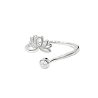 Anillo Flor De Loto Punto De Luz Plata Fina 925 3