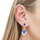 Aros Lapislázuli Ovalado Colgante Plata Fina 950 2