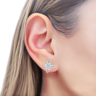 Aros Nudo De Bruja Tornasol Plata Fina 925 2