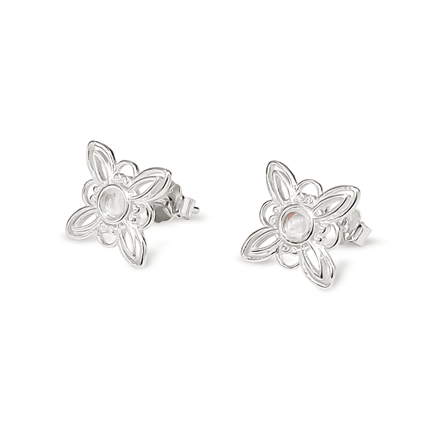 Aros Nudo De Bruja Tornasol Plata Fina 925 3