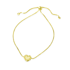 Pulsera Corazón Circón Borde Enchapado Oro 18K 3