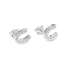 Aros Herradura Circón Plata Fina 925 3