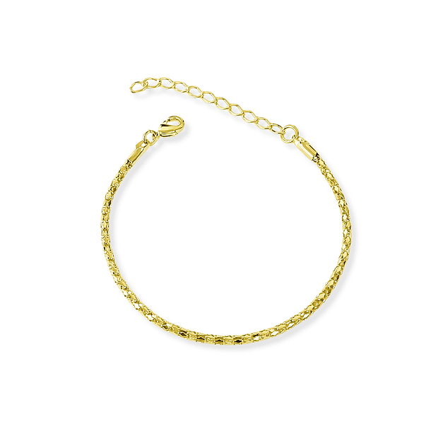 Pulsera Cordón Calado Enchapado Oro 18K 3