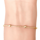 Pulsera 6 Melones Eslabón Limado Enchapado Oro 18K 2