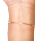 Pulsera Palito Facetado Enchapado Oro 18K 2