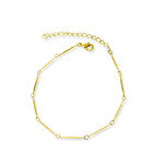 Pulsera Palito Facetado Enchapado Oro 18K 3