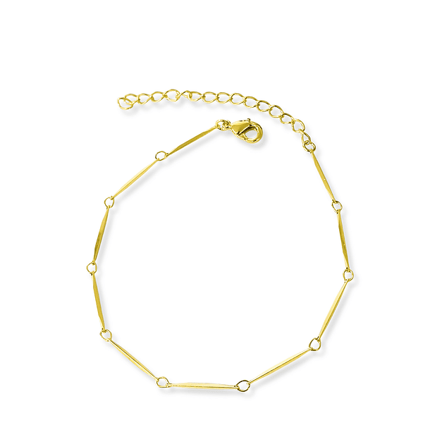 Pulsera Palito Facetado Enchapado Oro 18K 3