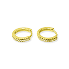 Aros Argolla 1 línea Circón 14mm Enchapado Oro 18K 3