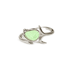 Anillo Tulipán Circón Verde Plata Fina 925 1