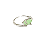 Anillo Tulipán Circón Verde Plata Fina 925 3