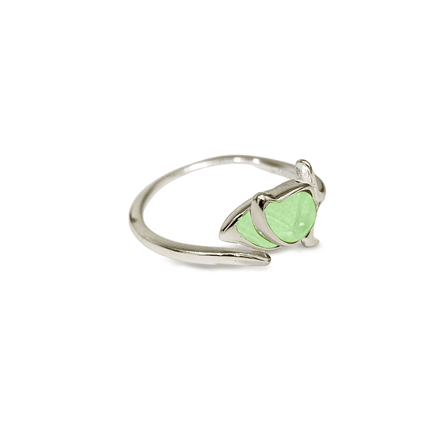 Anillo Tulipán Circón Verde Plata Fina 925 3