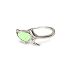 Anillo Tulipán Circón Verde Plata Fina 925 4