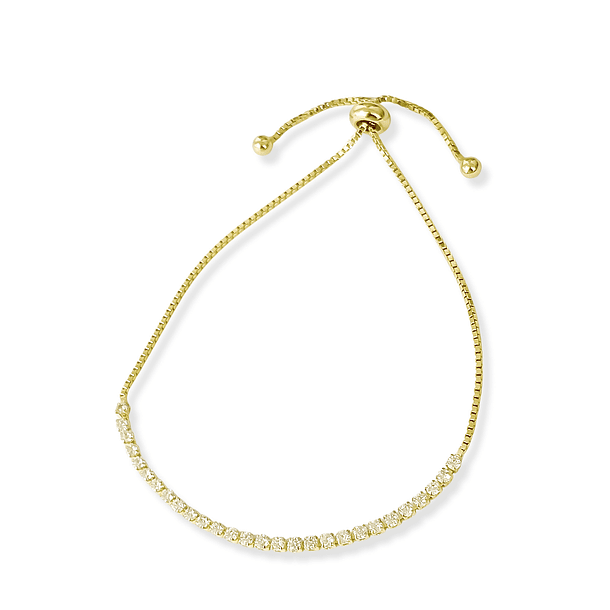 Pulsera Jazmín Circón Veneciana Enchapado Oro 18K Adaptable 3