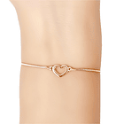 Pulsera Corazón Calado Veneciana Enchapado Oro 18K Ajustable 2