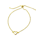 Pulsera Corazón Calado Veneciana Enchapado Oro 18K Ajustable 3