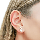 Aros Infinito Circón Mini Plata Fina 925 2