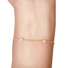 Pulsera 4 Circones Cadena Eslabón Enchapado Oro 18K 2