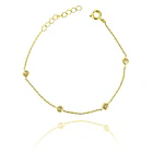 Pulsera 4 Circones Cadena Eslabón Enchapado Oro 18K 1