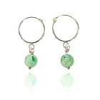 Aros Argolla Jade 6mm Plata Fina 925 1