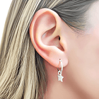 Aros Argolla Estrella 10mm Plata Fina 925 2