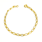 Pulsera Eslabón Ovalado Enchapado Oro 18 K  3