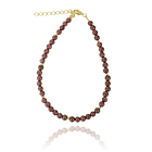 Pulsera Granate 3mm Bolita Enchapado Oro 18K 1