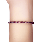 Pulsera Granate 3mm Bolita Enchapado Oro 18K 2