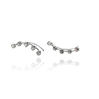 Aros Trepadores 5 Strass Blanco Plata Fina 925 1