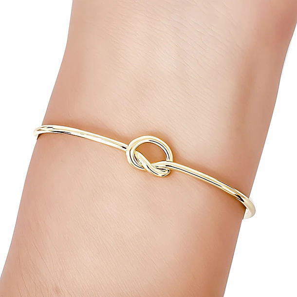 Pulsera Esclava Nudo Enchapado Oro 18K 2