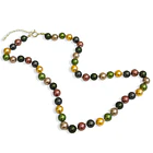 Collar Shellpearl 8mm Verde Amarillo Rosa Gris Plata Fina 925 1