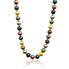 Collar Shellpearl 8mm Verde Amarillo Rosa Gris Plata Fina 925 3
