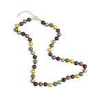 Collar Shellpearl 8mm Verde Amarillo Rosa Gris Plata Fina 925 4