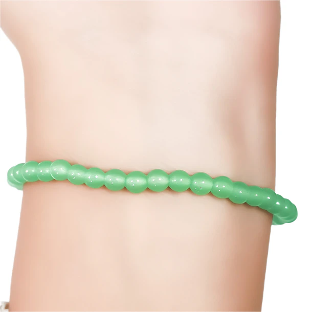 Pulsera Jade 4mm Elasticada  2