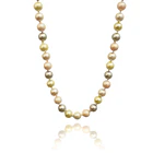 Collar Perlas Shellpearl 8mm Rosa Gris Crema Plata Fina 925 3