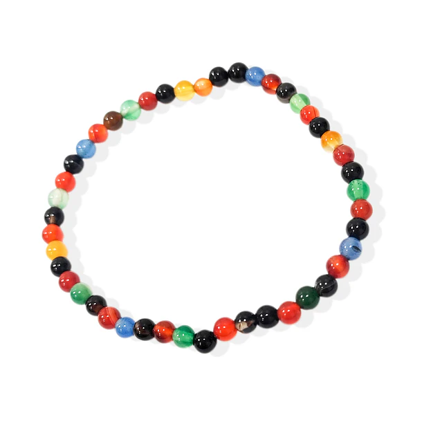 Pulsera Ágata Colores 4mm Elasticada 3