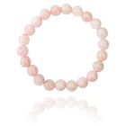 Pulsera Cuarzo Rosa 8mm Elásticada  1