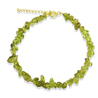 Pulsera Peridot Chip Enchapado Oro 18K 3