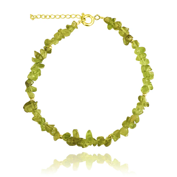 Pulsera Peridot Chip Enchapado Oro 18K 1