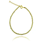 Pulsera Peridot Facetado 2mm Enchapado Oro 18K 1