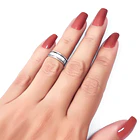 Anillo Midi Liso 2 Líneas Plata Fina 925 2