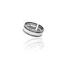 Anillo Midi Liso 2 Líneas Plata Fina 925 1