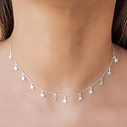 Collar Choker 12 Estrellas Plata Fina 925 2