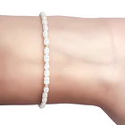 Pulsera Perla De Río Mini Alargada Enchapado Oro 18K 2